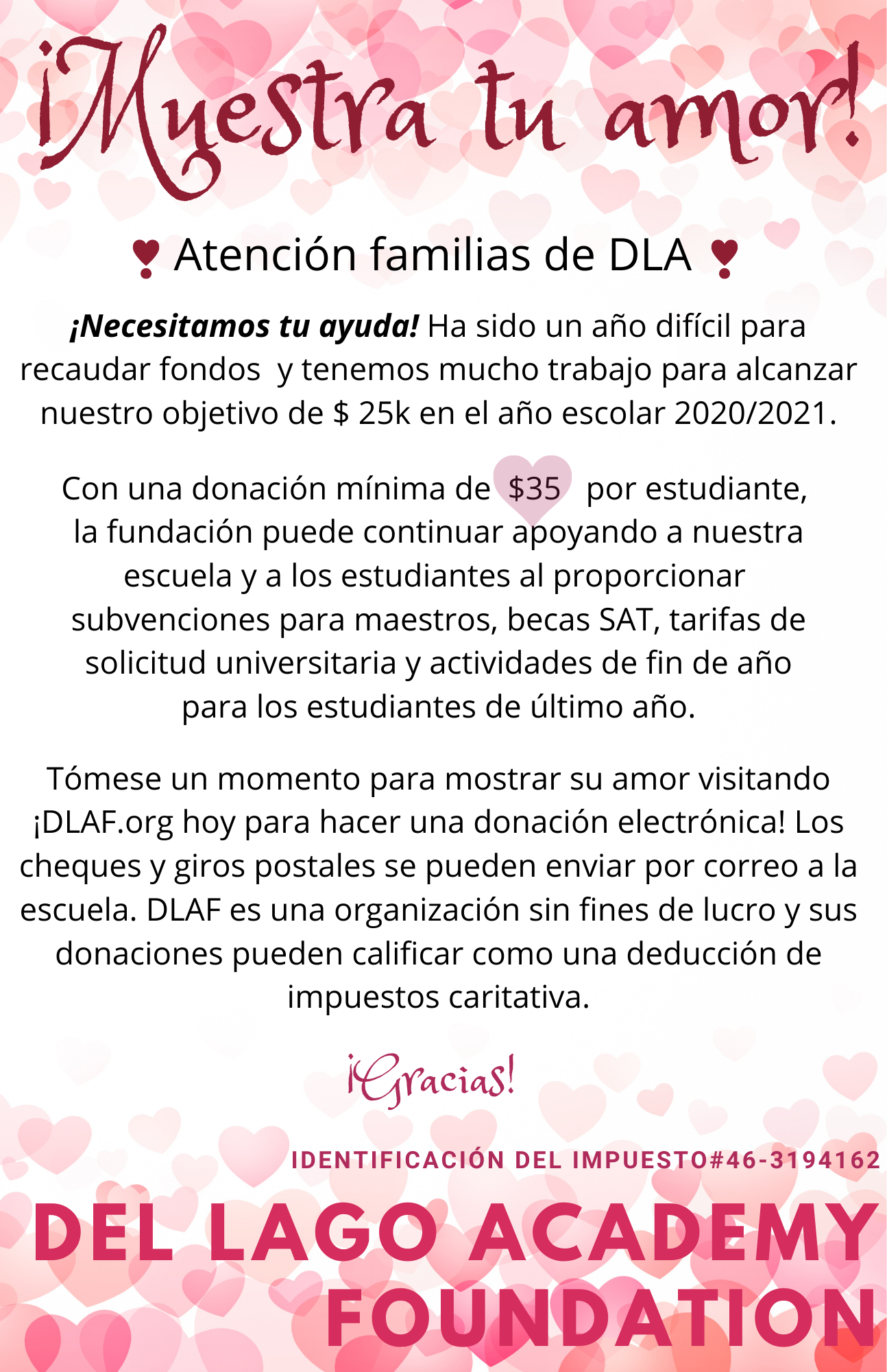 Valentine's Day Fundraiser - Espanol